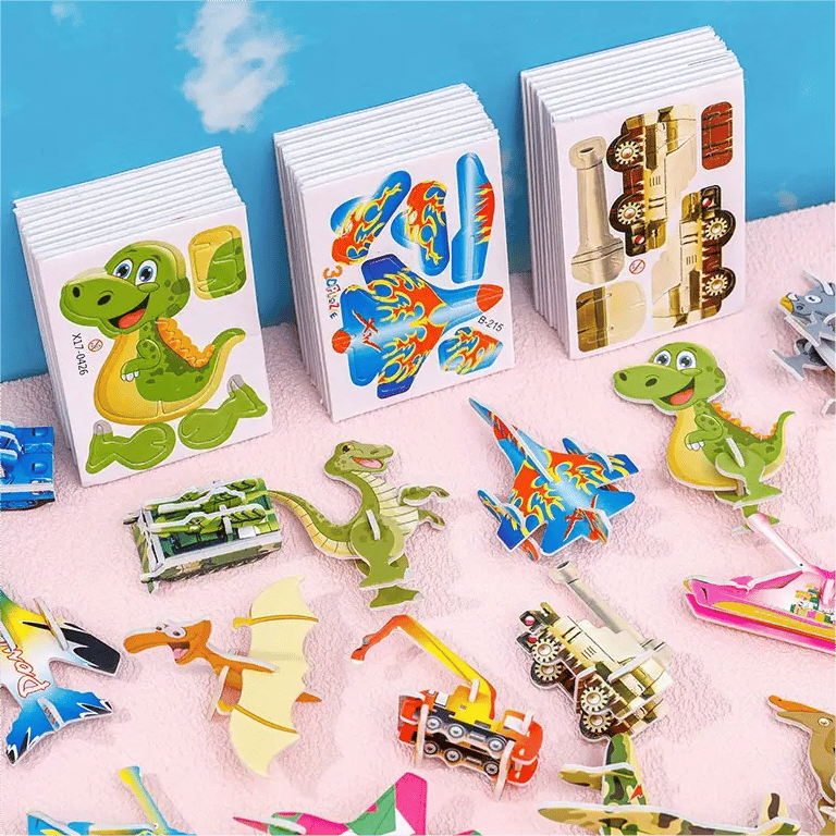 🦖 47% OFF! 🧩 EDUCATIONAL 3D PUZZLE - 50-Piece Cartoon Dinosaur Set with Vibrant Colors, Develops Creativity & Spatial Thinking for Ages 4+ 🎨✨
