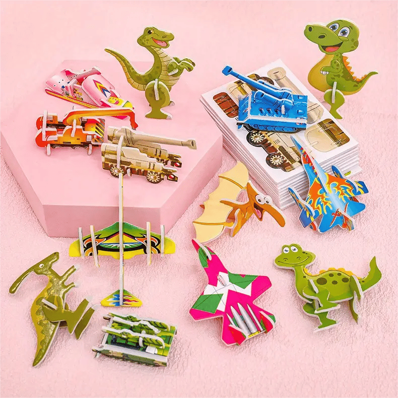 🦖 47% OFF! 🧩 EDUCATIONAL 3D PUZZLE - 50-Piece Cartoon Dinosaur Set with Vibrant Colors, Develops Creativity & Spatial Thinking for Ages 4+ 🎨✨