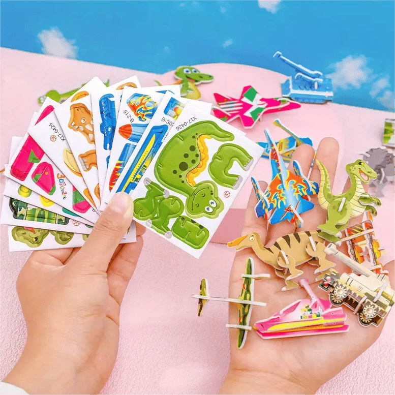 🦖 47% OFF! 🧩 EDUCATIONAL 3D PUZZLE - 50-Piece Cartoon Dinosaur Set with Vibrant Colors, Develops Creativity & Spatial Thinking for Ages 4+ 🎨✨