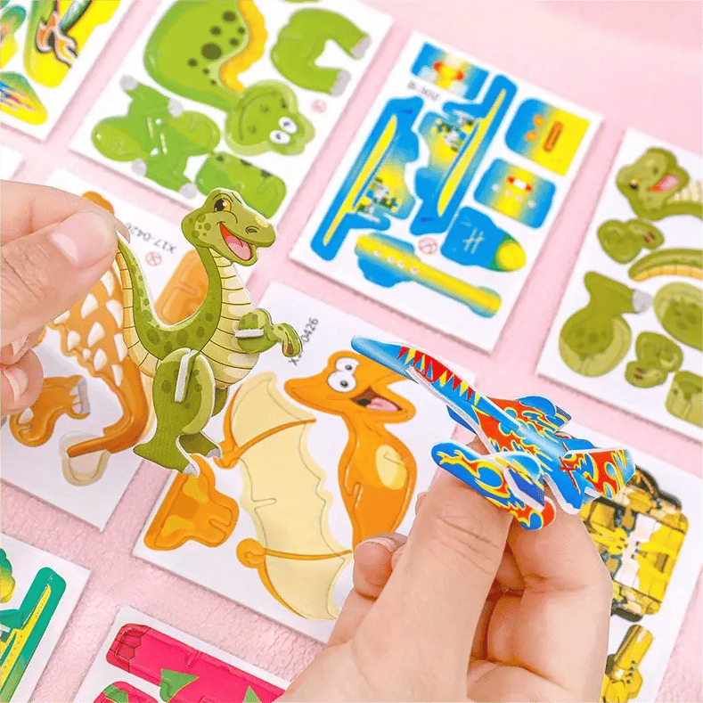 🦖 47% OFF! 🧩 EDUCATIONAL 3D PUZZLE - 50-Piece Cartoon Dinosaur Set with Vibrant Colors, Develops Creativity & Spatial Thinking for Ages 4+ 🎨✨
