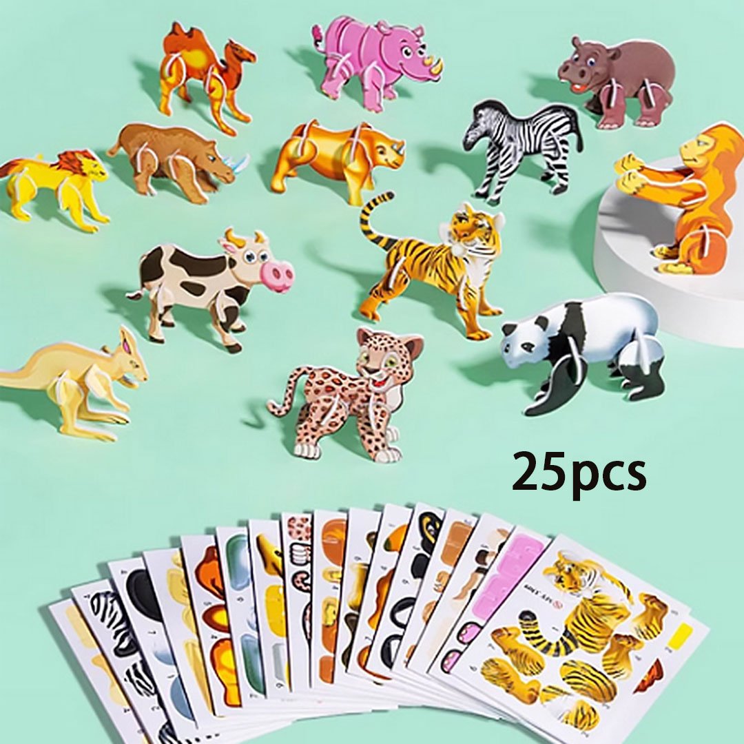 🦖 47% OFF! 🧩 EDUCATIONAL 3D PUZZLE - 50-Piece Cartoon Dinosaur Set with Vibrant Colors, Develops Creativity & Spatial Thinking for Ages 4+ 🎨✨