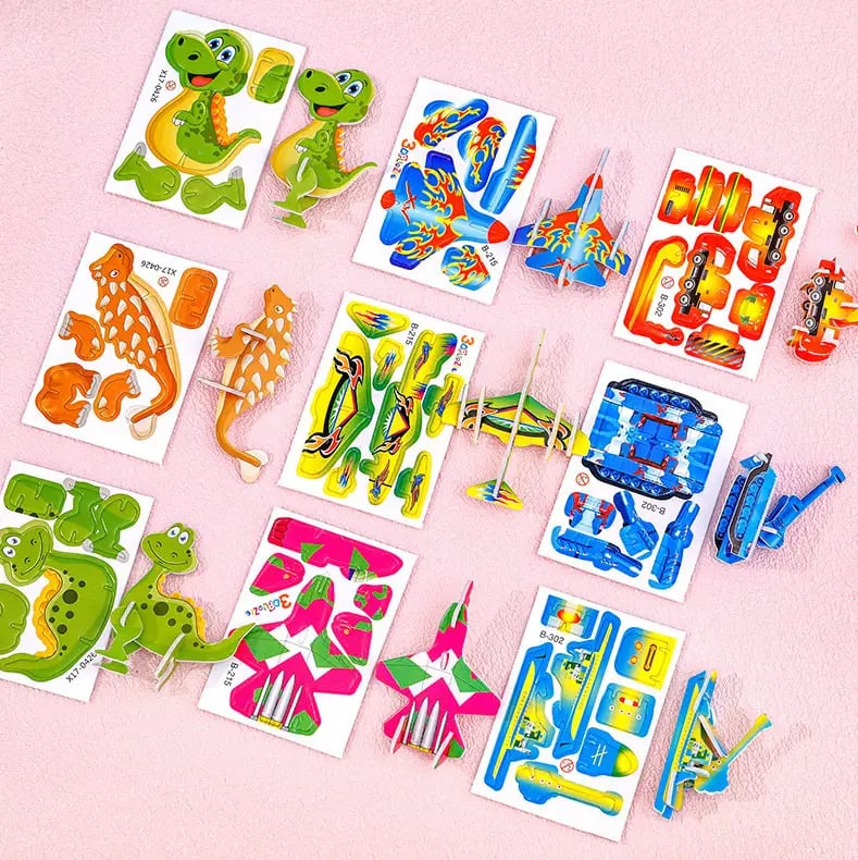 🦖 47% OFF! 🧩 EDUCATIONAL 3D PUZZLE - 50-Piece Cartoon Dinosaur Set with Vibrant Colors, Develops Creativity & Spatial Thinking for Ages 4+ 🎨✨