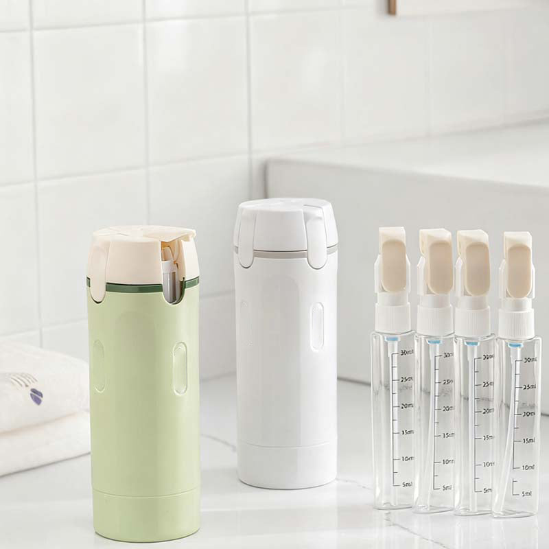 Pack Like a Pro: 4-in-1 Refillable TSA Kit | Organizes All Liquids for Weekend Trips