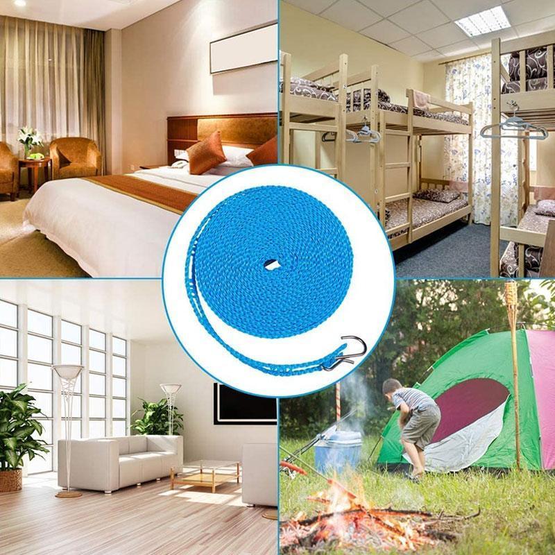 📢📢58% OFF !! ⏰ Portable Travel Clothesline – Windproof, non‑slip & sturdy ✨