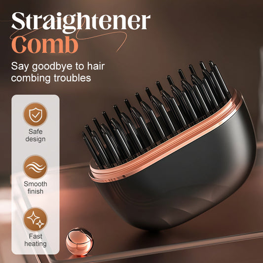 Mini Cordless Straightening Comb | Travel-Sized, Ceramic & Wireless