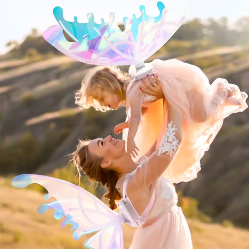 🎀🎁Rechargeable Electric Fairy Wings with LED Lights and Music🎀🎁