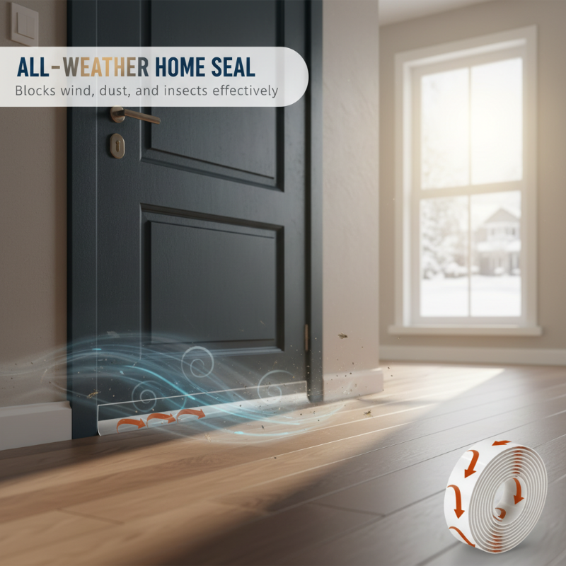 🌡️ Self-Adhesive Weather Stripping – Wind-Proof, Insulates & Easy to Apply 🏠