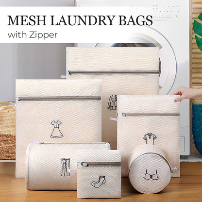 👚 Mesh Laundry Bags with Zipper | 2026 Upgrade Trial Exclusive | Delicates & Lingerie Protector for Washing Machine | 3 Sizes Set 🚀✨