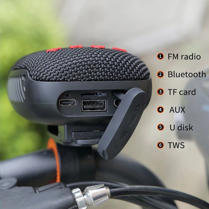 🔈🔈50% OFF🚲Bluetooth sports speaker for bicycles – IPX5 waterproof, TWS & MicroSD card support 🚴‍♂️🔊