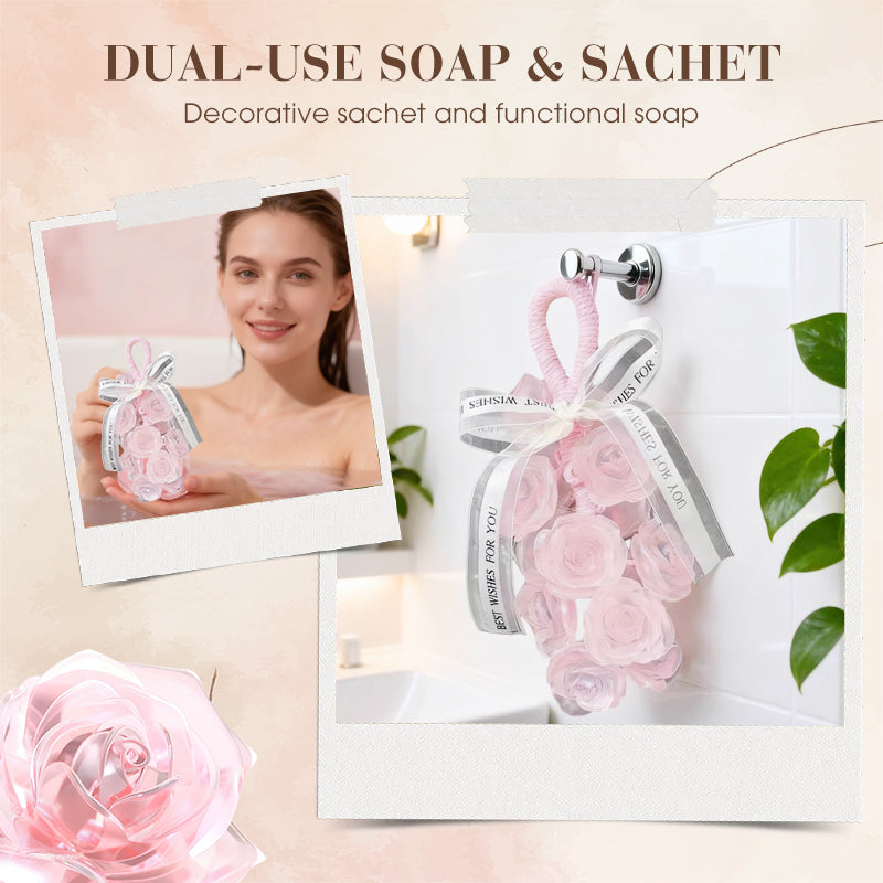 🌹Handmade Crystal Rose Scented Soap Bouquet💕