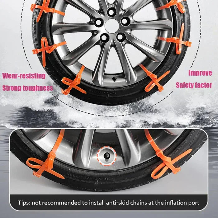 ⛓️Heavy Duty Steel Snow Chains | Maximum Traction for UK Ice, Mud & Slippery Roads | Universal Car Fit
