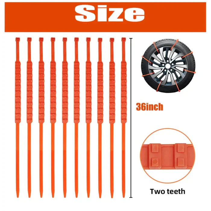 ⛓️Heavy Duty Steel Snow Chains | Maximum Traction for UK Ice, Mud & Slippery Roads | Universal Car Fit