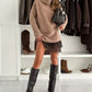 ❄️New Year Sale 50% OFF!!⚡Long Sleeve Turtleneck Sweater Dress - Cable Knit, Oversized Fit for Winter Layering (Minimalist Style)
