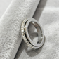 💖Titanium Steel Rotatable Spinner Ring with Zirconia