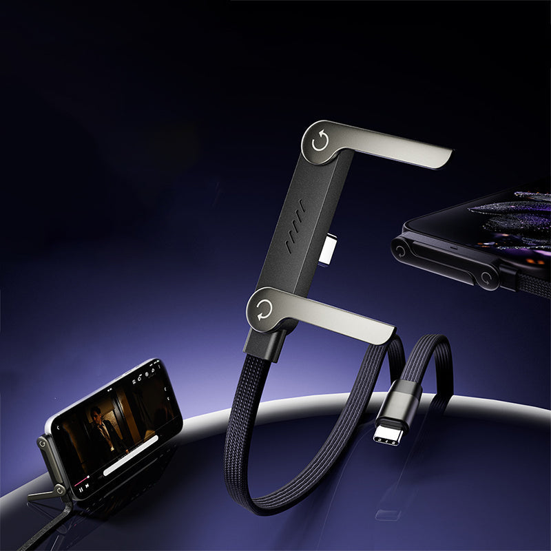 ⚡Invisible Holder Charger Cable – 240W Fast Charging Cord with Built-In Phone Stand