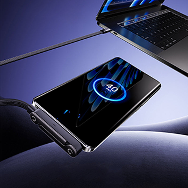 ⚡Invisible Holder Charger Cable – 240W Fast Charging Cord with Built-In Phone Stand