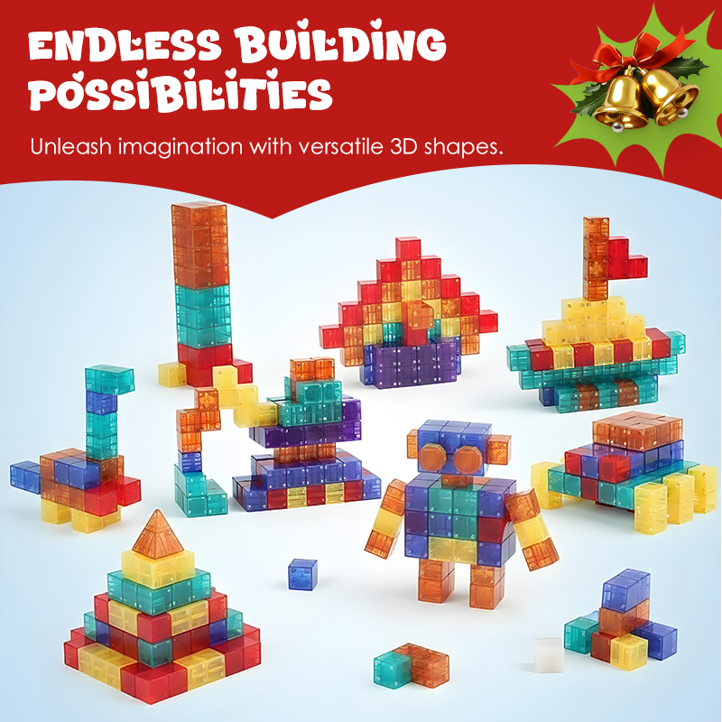 🥳2026 HOT SALE🥳💞50K+ SOLD!🔵🟡 50% OFF! Magnetic Building Set – Learn geometry & spatial skills. 6‑sided magnets, see‑through colors. A gift that grows brains! 🧠✨