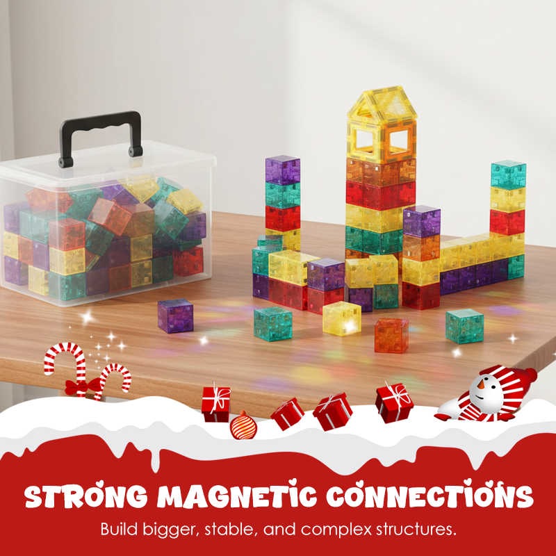 🥳2026 HOT SALE🥳💞50K+ SOLD!🔵🟡 50% OFF! Magnetic Building Set – Learn geometry & spatial skills. 6‑sided magnets, see‑through colors. A gift that grows brains! 🧠✨