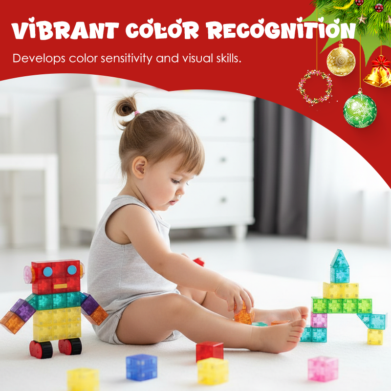 🥳2026 HOT SALE🥳💞50K+ SOLD!🔵🟡 50% OFF! Magnetic Building Set – Learn geometry & spatial skills. 6‑sided magnets, see‑through colors. A gift that grows brains! 🧠✨