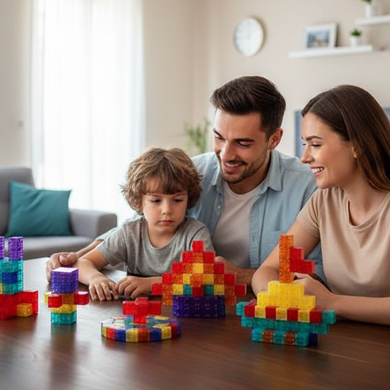 🥳2026 HOT SALE🥳💞50K+ SOLD!🔵🟡 50% OFF! Magnetic Building Set – Learn geometry & spatial skills. 6‑sided magnets, see‑through colors. A gift that grows brains! 🧠✨