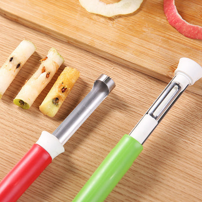🛒⚡HOT SALE £8.59💥Stainless Steel Fruit Corer & Peeler 2-in-1 🔥