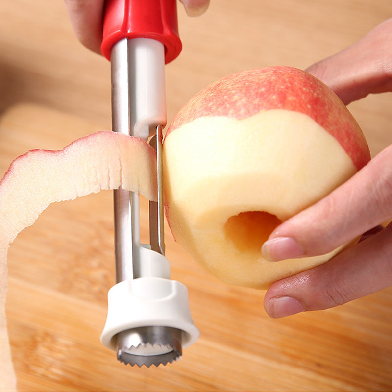 🛒⚡HOT SALE £8.59💥Stainless Steel Fruit Corer & Peeler 2-in-1 🔥