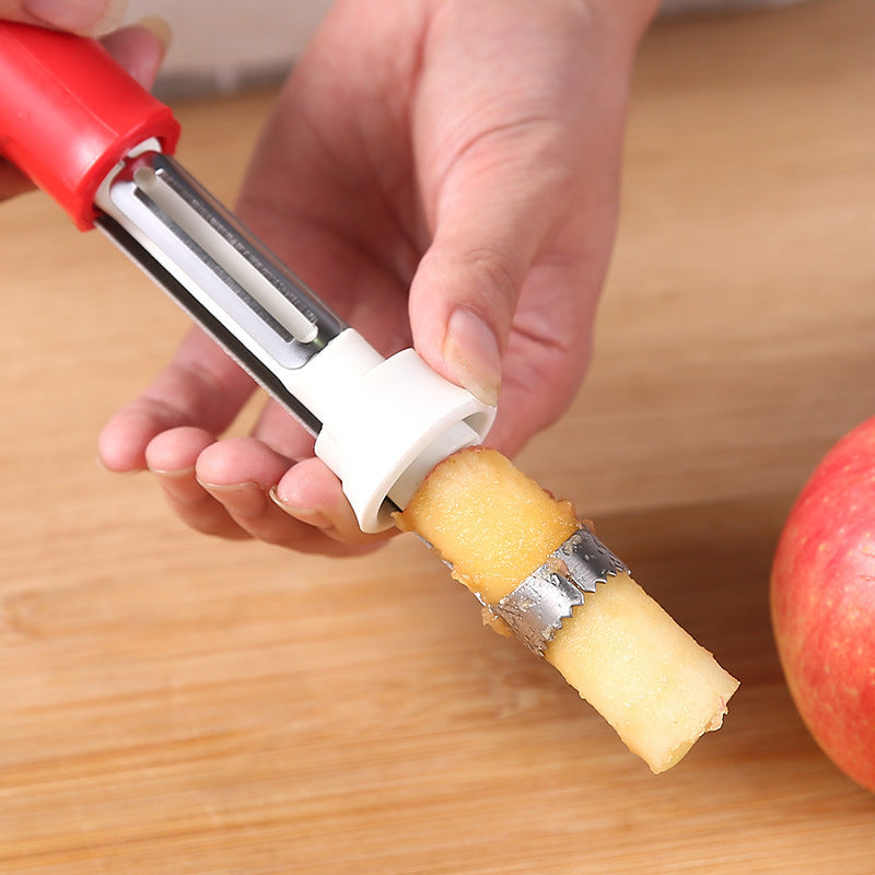 🛒⚡HOT SALE £8.59💥Stainless Steel Fruit Corer & Peeler 2-in-1 🔥