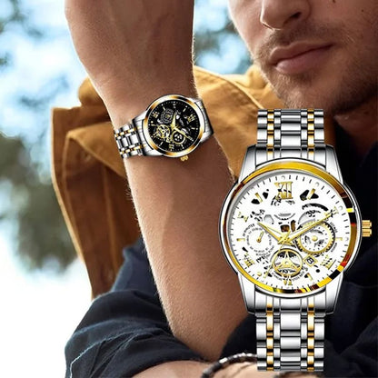 ⌚Time-Limited 60% OFF NOW! 🔥Men's Waterproof Roman Skeleton Automatic Mechanical Watch
