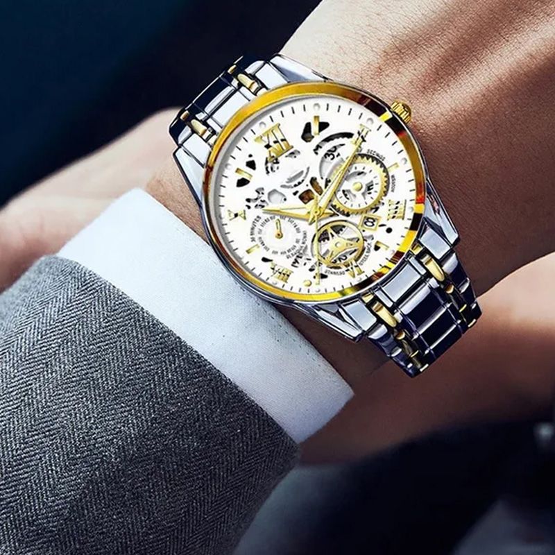 ⌚Time-Limited 60% OFF NOW! 🔥Men's Waterproof Roman Skeleton Automatic Mechanical Watch