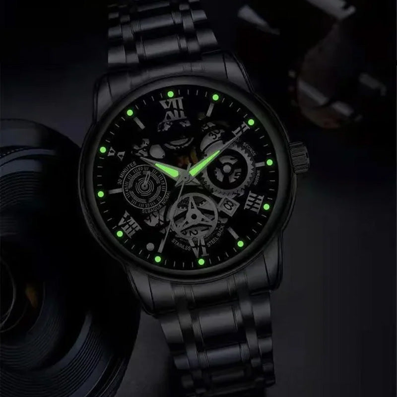 ⌚Time-Limited 60% OFF NOW! 🔥Men's Waterproof Roman Skeleton Automatic Mechanical Watch