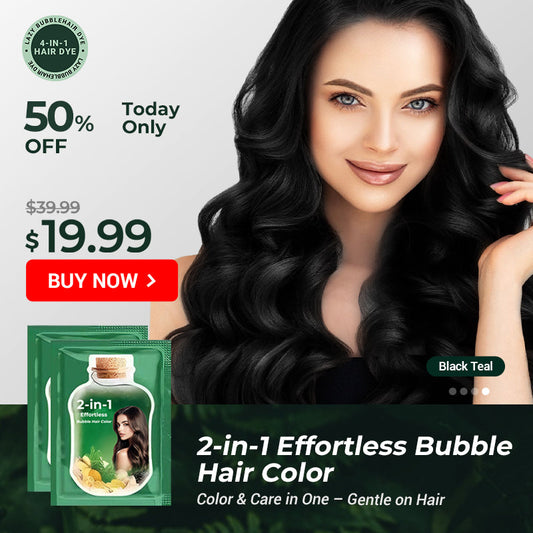 💆‍♀️ 2-in-1 Effortless Bubble Hair Color | Christmas SALE 52% OFF | At-Home Root Touch-Up & Full-Color Kit | Salon-Quality DIY Gift Set 🎄✨【A ten-pack】