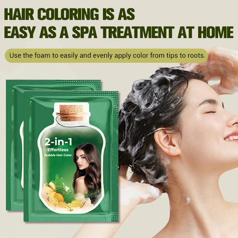💆‍♀️ 2-in-1 Effortless Bubble Hair Color | Christmas SALE 52% OFF | At-Home Root Touch-Up & Full-Color Kit | Salon-Quality DIY Gift Set 🎄✨【A ten-pack】