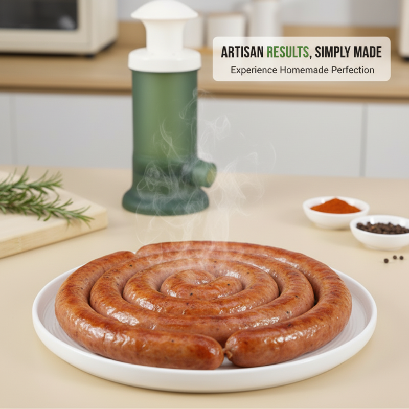 🥩 Household Manual Sausage Stuffer Machine | Year-End Mega Upgrade Launch | Professional Grade with 4 Nozzles & Stainless Steel Build | Craft Homemade Sausages & Jerky 🚀✨