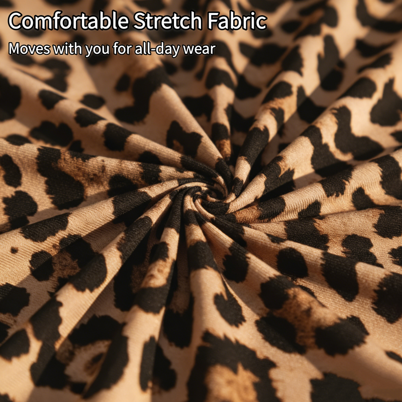 👗 Women's Leopard Print Ruched Mini Dress | Year-End Mega Sale 50% OFF | Stretchy Bodycon Fit & Chic Animal Print | Perfect for Party & Night Out 🎉✨