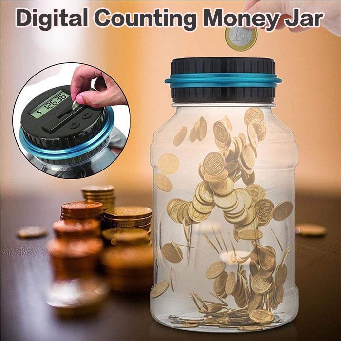 📢📢53% OFF ! ⏰Watch Savings Grow – Digital Money Box with Auto Coin Counting & Target Setting