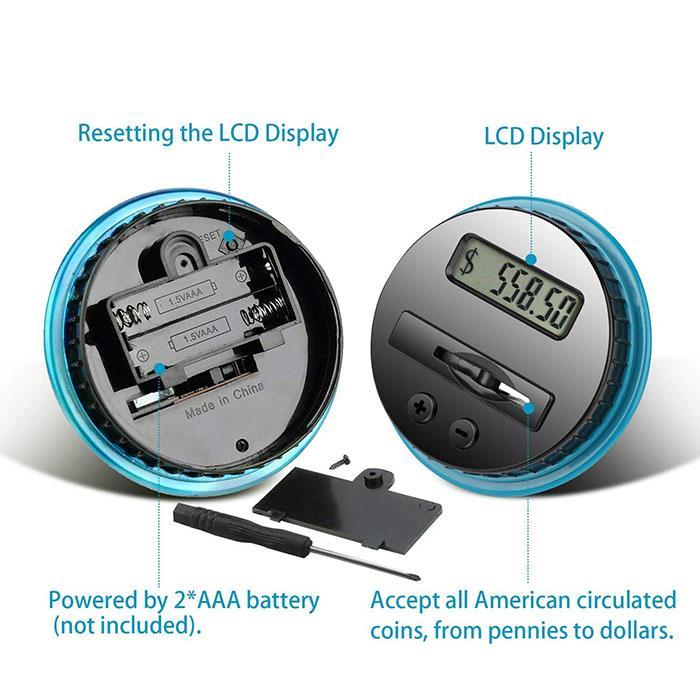 📢📢53% OFF ! ⏰Watch Savings Grow – Digital Money Box with Auto Coin Counting & Target Setting
