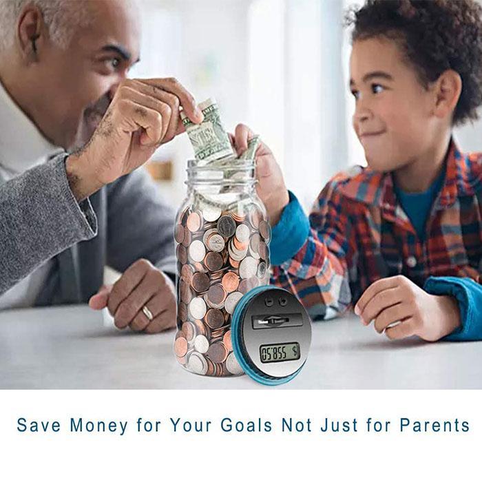 📢📢53% OFF ! ⏰Watch Savings Grow – Digital Money Box with Auto Coin Counting & Target Setting