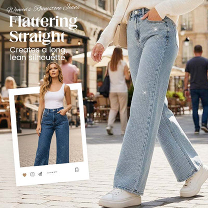💜Women’s Stylish Rhinestone Embellished Jeans💜