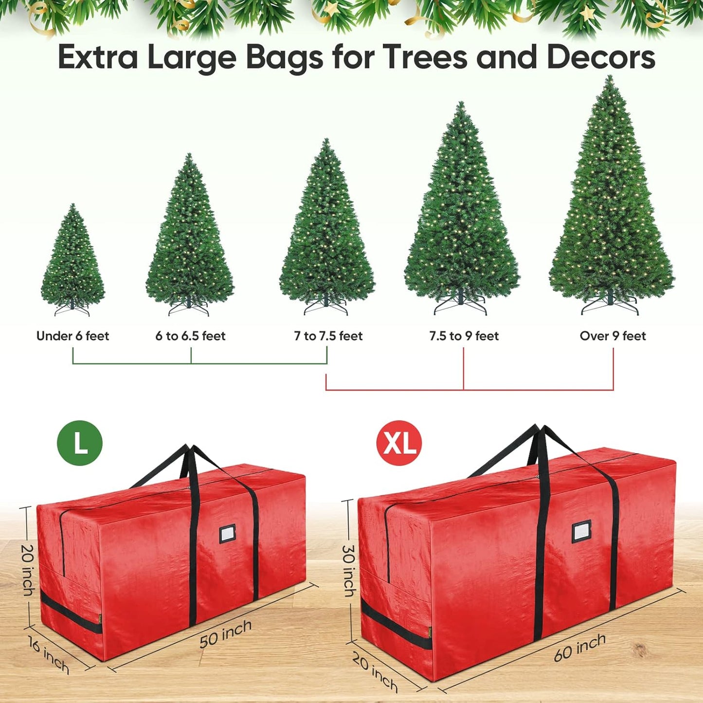 **🥇Heavy-Duty Christmas Tree Storage Bag