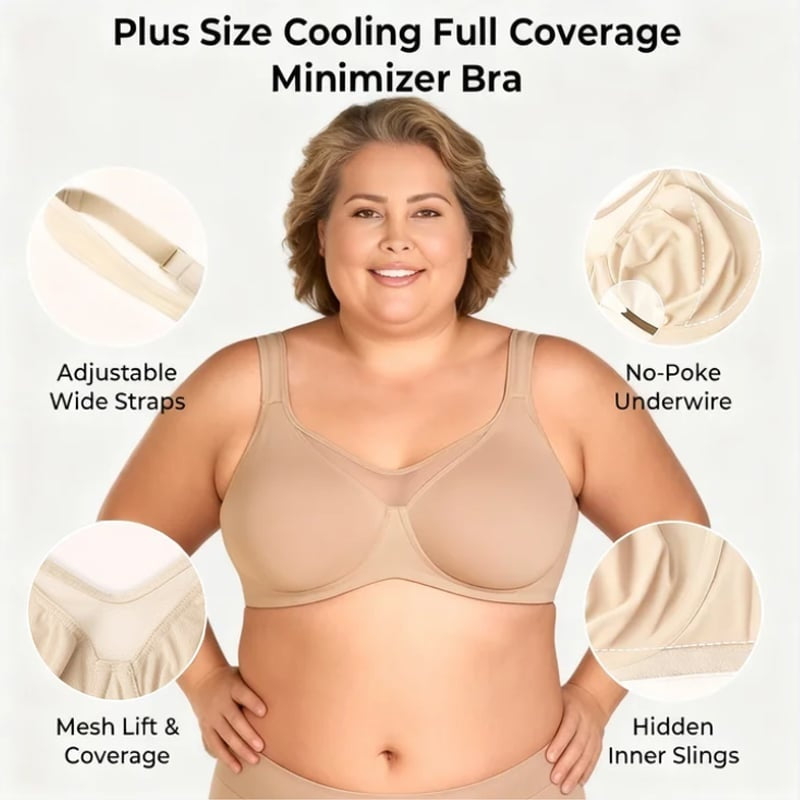 🏆 Last Day Special Price £7.99!💐Women's Elegant Sheer Full Coverage Plus Size Bra