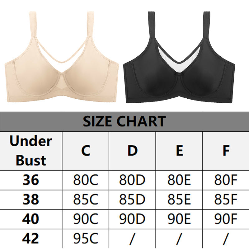 ⏳Last Day Special Price £7.49💐Women's Elegant Sheer Full Coverage Non-padded Plus Size Bra