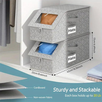 🎉HOLIDAY HAUL SALE🧢Stackable Hat Storage Boxes for Baseball Caps｜The Go-To Gift for the Trendsetter Guy & Girl🎁