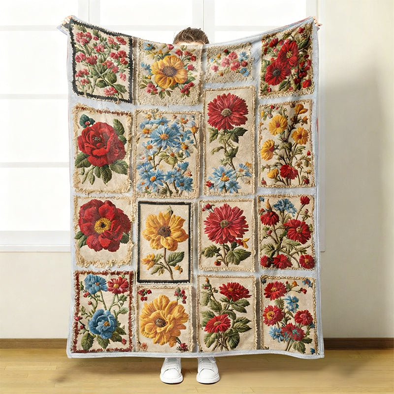 Cozy & Soft Floral Flannel Blanket