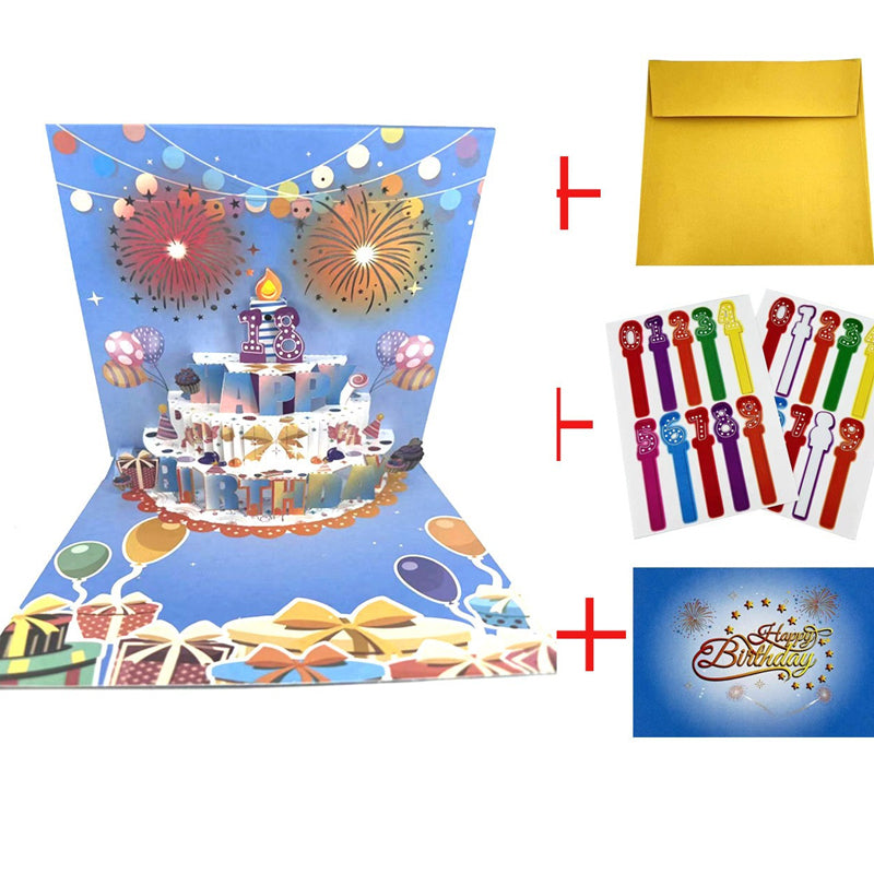 🔥LAST DAY SALE 70% OFF!!🎉3D Pop Up Musical Birthday Card with Lights & Song🎵🎂