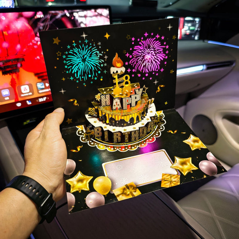🔥LAST DAY SALE 70% OFF!!🎉3D Pop Up Musical Birthday Card with Lights & Song🎵🎂