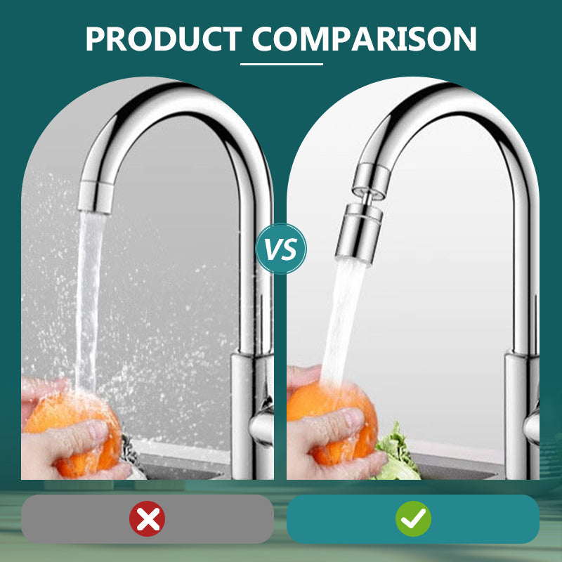 360° Swivel Dual Function Kitchen Faucet Aerator+ Free 8-Piece Adapter Set