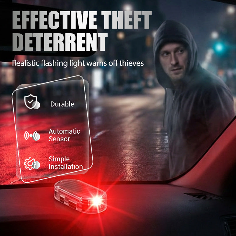 🥳2026 HOT SALE🥳🚗 Solar Car Anti-Theft Light – solar + USB charged, auto-flashes at night. Realistic LED mimics active alarm – deters thieves without wiring. Heat-resistant, stick & go! 🛡️💡