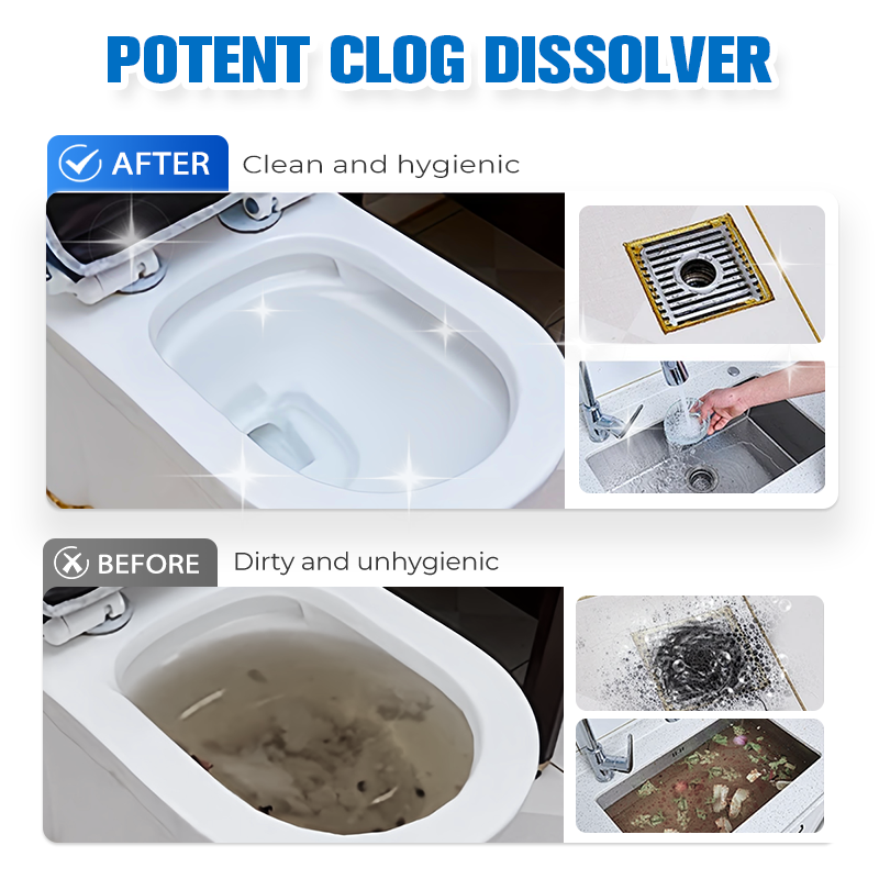 🧹 Powerful Drain & Pipe Clog Remover – Strong Unclogging Power, Multi-Pipe Universal Fit, Fast-Acting & Easy to Use 🚿