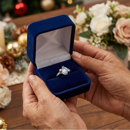 ✨💍 Buy 1 Get 1 Free 🔥 Geometric Oval Moonstone Ring with Zirconia Accents – Mystical, Sparkling & Timelessly Elegant! 🌙✨ £9.99 Regular price£19.99Sale price  50 % OFF