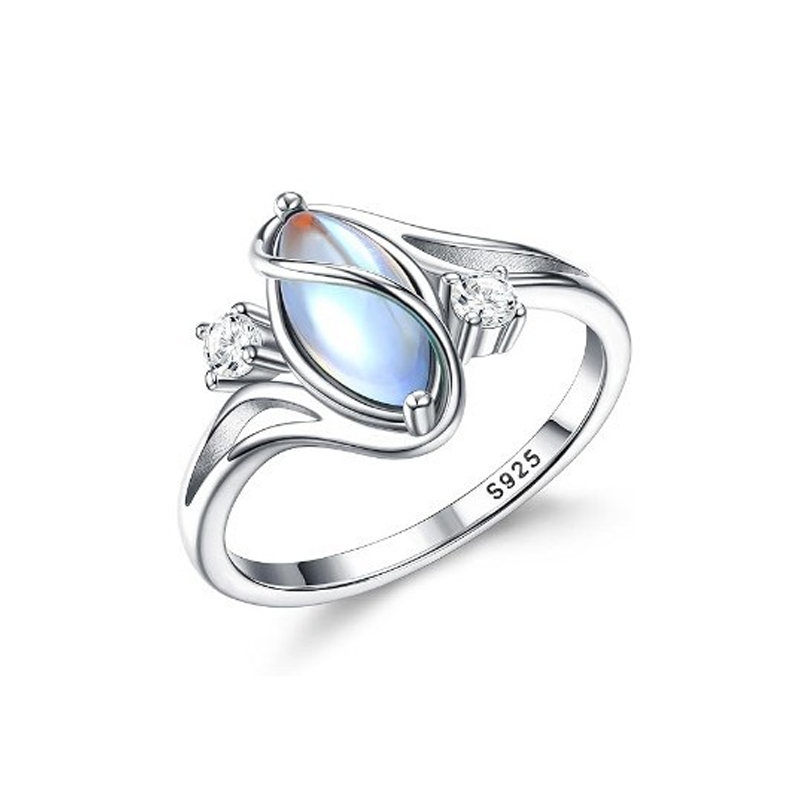 ✨💍 Buy 1 Get 1 Free 🔥 Geometric Oval Moonstone Ring with Zirconia Accents – Mystical, Sparkling & Timelessly Elegant! 🌙✨ £9.99 Regular price£19.99Sale price  50 % OFF